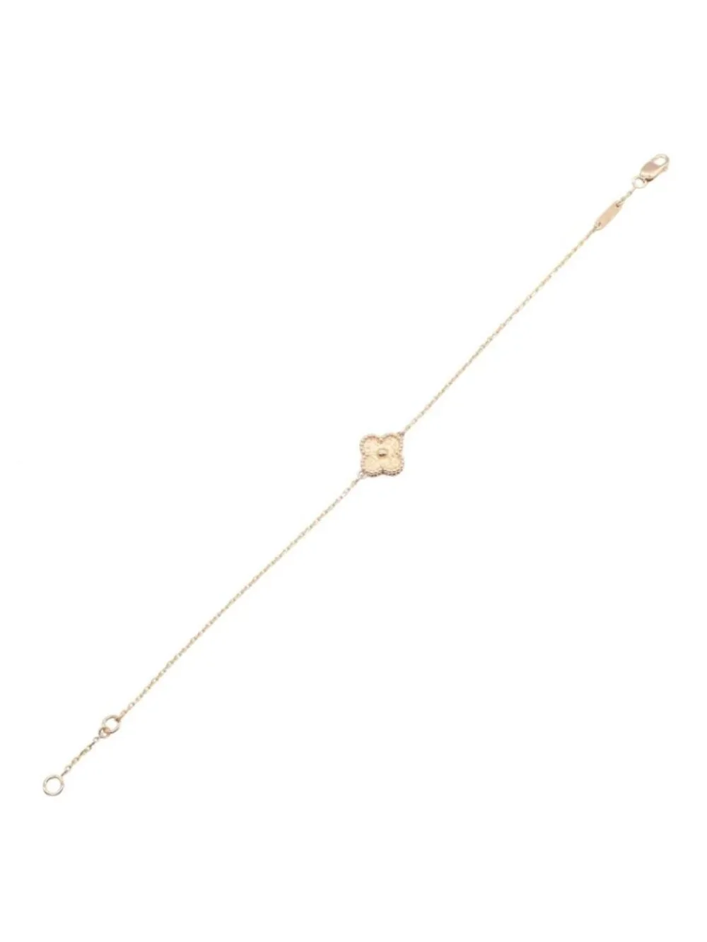 Van Cleef & Arpels Vintage Alhambra Bra 15 16.5 18k Pink Gold Bracelet
